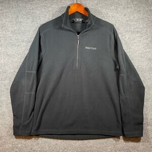Marmot 1/4 Zip Pullover Men's Medium Black Casual Outdoor Hiking Track